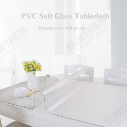 Wipe Clean Transparent Tablecloth Mat PVC Glass Effect Antifouling Table Protection Cover Wipe Clean Transparent Tablecloth Mat PVC Glass Effect Antifouling Table Protection Cover