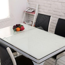 Wipe Clean Transparent Tablecloth Mat PVC Glass Effect Antifouling Table Protection Cover Wipe Clean Transparent Tablecloth Mat PVC Glass Effect Antifouling Table Protection Cover