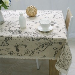 World Map Tablecloth High Quality Lace Tablecloth Decorative Elegant Tablecloth Linen Table Cover World Map Tablecloth High Quality Lace Tablecloth Decorative Elegant Tablecloth Linen Table Cover