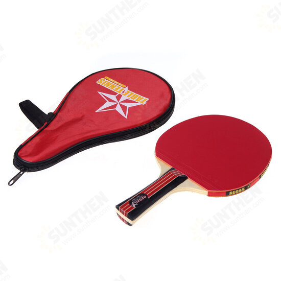 Long Handle Shake-hand Table Tennis Racket Waterproof Bag Pouch Red Indoor Table Tennis Accessory