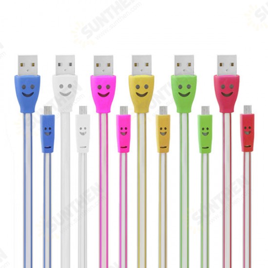 1.0M USB 2.0 to Micro USB LED Charging Data Line for Tablet Cell Phone