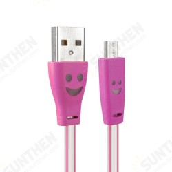 1.0M USB 2.0 to Micro USB Smile LED Charging Data Line for Tablet Cell Phone 1.0M USB 2.0 to Micro USB Smile LED Charging Data Line for Tablet Cell Phone