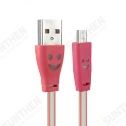 1.0M USB 2.0 to Micro USB Smile LED Charging Data Line for Tablet Cell Phone 1.0M USB 2.0 to Micro USB Smile LED Charging Data Line for Tablet Cell Phone
