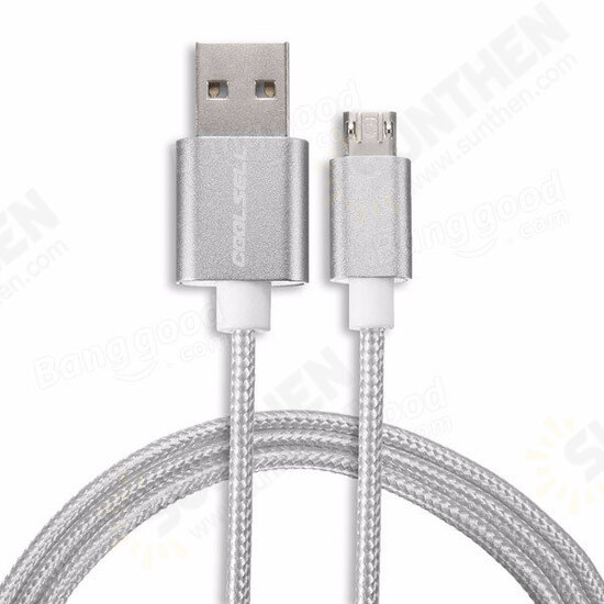 1.2M Braided Micro USB 2.0 Charger Data Sync Cable Cord For Tablet Cell Phone