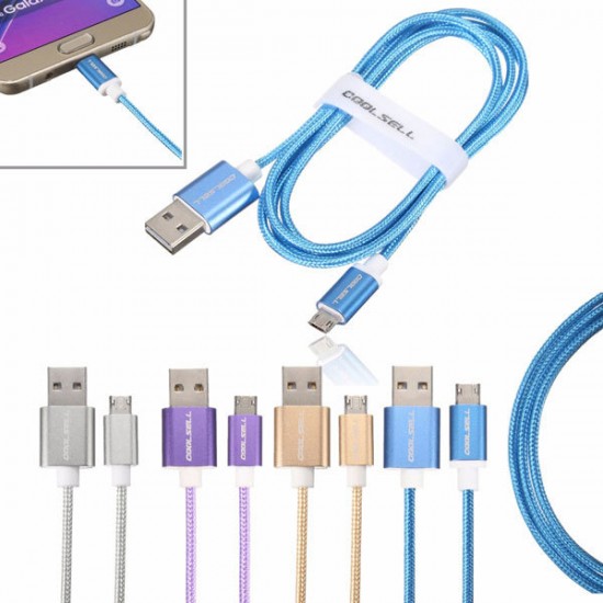 1.2M Braided Micro USB 2.0 Charger Data Sync Cable Cord For Tablet Cell Phone