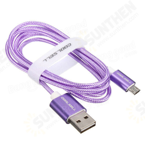 1.2M Braided Micro USB 2.0 Charger Data Sync Cable Cord For Tablet Cell Phone