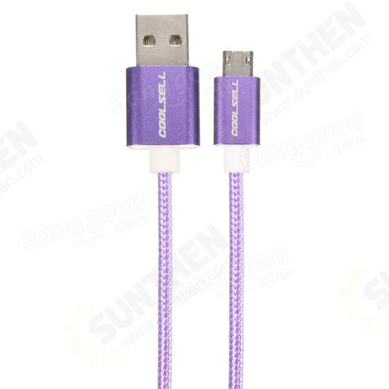 1.2M Braided Micro USB 2.0 Charger Data Sync Cable Cord For Tablet Cell Phone