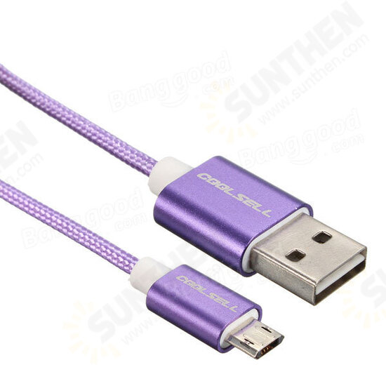 1.2M Braided Micro USB 2.0 Charger Data Sync Cable Cord For Tablet Cell Phone