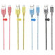 U73 Transparent Silica Gel Micro USB Data Charge Cable for Tablet Smartphone 1.2M