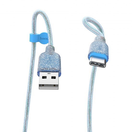 U73 Transparent Type C Charge Data Cable for Tablet Smartphone
