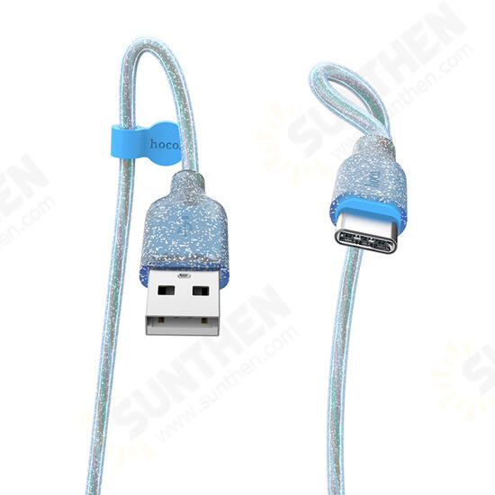 U73 Transparent Type C Charge Data Cable for Tablet Smartphone