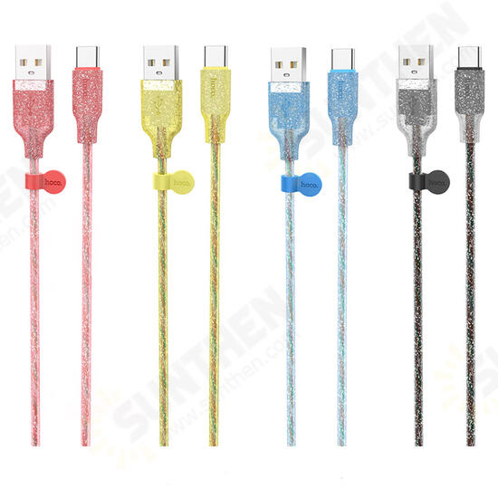 U73 Transparent Type C Charge Data Cable for Tablet Smartphone