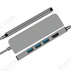 543A 5 in 1 USB 3.1 Type C Data HUB with 3*USB 3.0 4K HD PD Charging Docking Station for Tablet Laptop 543A 5 in 1 USB 3.1 Type C Data HUB with 3*USB 3.0 4K HD PD Charging Docking Station for Tablet Laptop