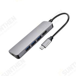 543A 5 in 1 USB 3.1 Type C Data HUB with 3*USB 3.0 4K HD PD Charging Docking Station for Tablet Laptop 543A 5 in 1 USB 3.1 Type C Data HUB with 3*USB 3.0 4K HD PD Charging Docking Station for Tablet Laptop