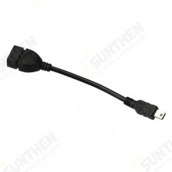 Mini 5 pin Male to USB 2.0 Type A Female Jack OTG Host Adapter Short Cable Mini 5 pin Male to USB 2.0 Type A Female Jack OTG Host Adapter Short Cable