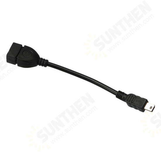 Mini 5 pin Male to USB 2.0 Type A Female Jack OTG Host Adapter Short Cable Mini 5 pin Male to USB 2.0 Type A Female Jack OTG Host Adapter Short Cable
