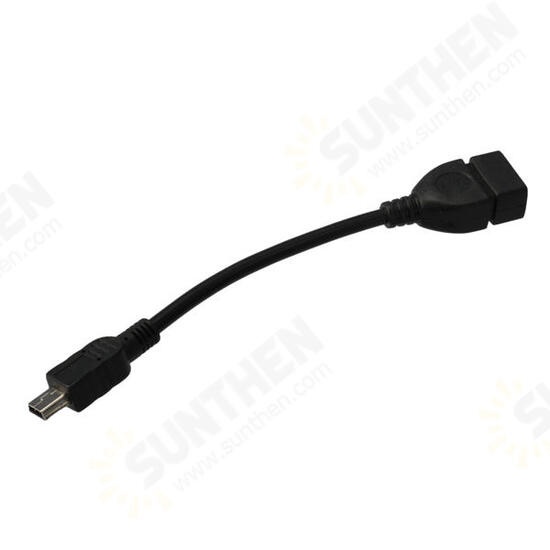 Mini 5 pin Male to USB 2.0 Type A Female Jack OTG Host Adapter Short Cable Mini 5 pin Male to USB 2.0 Type A Female Jack OTG Host Adapter Short Cable