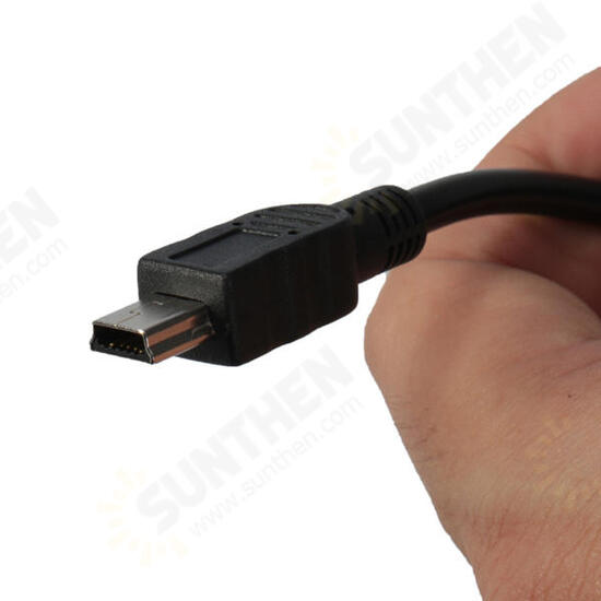 Mini 5 pin Male to USB 2.0 Type A Female Jack OTG Host Adapter Short Cable