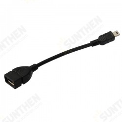 Mini 5 pin Male to USB 2.0 Type A Female Jack OTG Host Adapter Short Cable Mini 5 pin Male to USB 2.0 Type A Female Jack OTG Host Adapter Short Cable