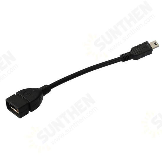 Mini 5 pin Male to USB 2.0 Type A Female Jack OTG Host Adapter Short Cable