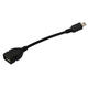 Mini 5 pin Male to USB 2.0 Type A Female Jack OTG Host Adapter Short Cable