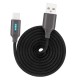 Smart LED Auto Disconnect Charger Nylon Braided Type C 2A Tablet Cable-1M