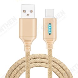 Smart LED Auto Disconnect Charger Nylon Braided Type C 2A Tablet Cable-1M Smart LED Auto Disconnect Charger Nylon Braided Type C 2A Tablet Cable-1M