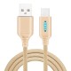 Smart LED Auto Disconnect Charger Nylon Braided Type C 2A Tablet Cable-1M