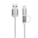 1M Aluminum Nylon Metal Plug Usb Type-C Cable Sync Charge Cable