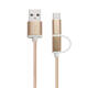 1M Aluminum Nylon Metal Plug Usb Type-C Cable Sync Charge Cable