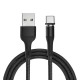 USAMS US-SJ334 U29 Type C LED Magnetic Braided Fast Charging Cable 1M For Tablet Smartphone