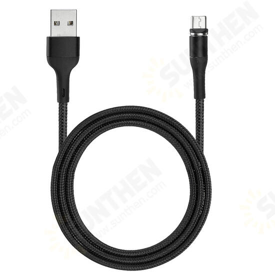 USAMS US-SJ335 U29 Micro USB LED Magnetic Braided Fast Charging Cable 1M For Tablet Smartphone