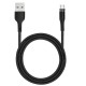 USAMS US-SJ335 U29 Micro USB LED Magnetic Braided Fast Charging Cable 1M For Tablet Smartphone