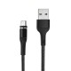 USAMS US-SJ335 U29 Micro USB LED Magnetic Braided Fast Charging Cable 1M For Tablet Smartphone