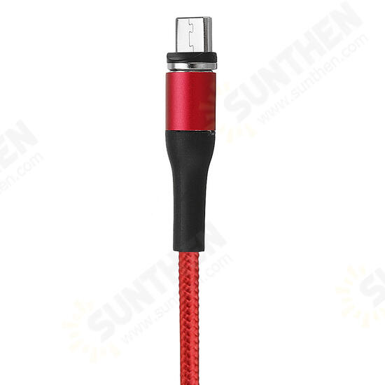 USAMS US-SJ335 U29 Micro USB LED Magnetic Braided Fast Charging Cable 1M For Tablet Smartphone