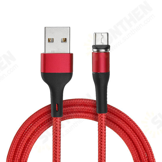 USAMS US-SJ335 U29 Micro USB LED Magnetic Braided Fast Charging Cable 1M For Tablet Smartphone