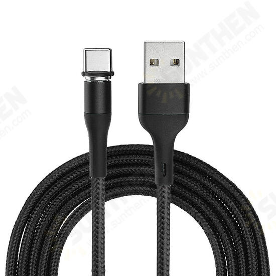 USAMS US-SJ337 U29 Type C LED Magnetic Braided Fast Charging Cable 2M For Tablet Smartphone