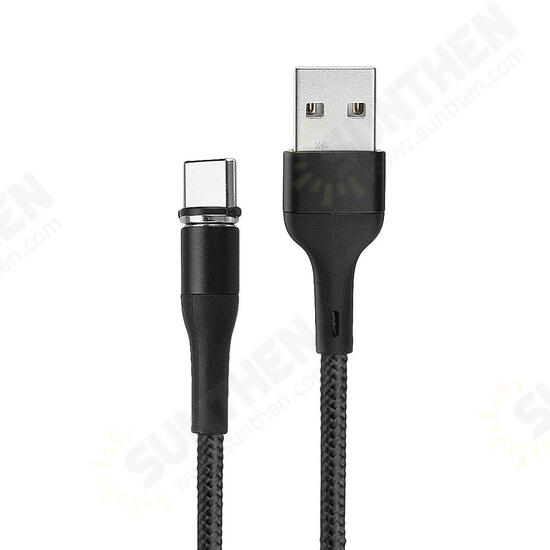 USAMS US-SJ337 U29 Type C LED Magnetic Braided Fast Charging Cable 2M For Tablet Smartphone