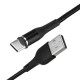 USAMS US-SJ337 U29 Type C LED Magnetic Braided Fast Charging Cable 2M For Tablet Smartphone