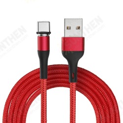 USAMS US-SJ337 U29 Type C LED Magnetic Braided Fast Charging Cable 2M For Tablet Smartphone USAMS US-SJ337 U29 Type C LED Magnetic Braided Fast Charging Cable 2M For Tablet Smartphone
