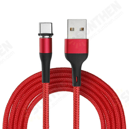 USAMS US-SJ337 U29 Type C LED Magnetic Braided Fast Charging Cable 2M For Tablet Smartphone