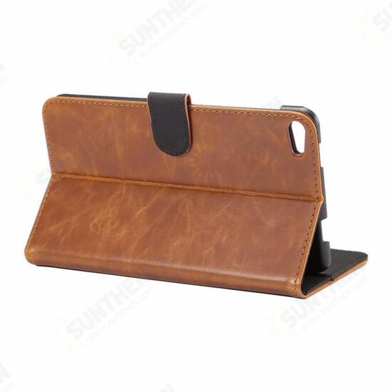 PU Leather Wallet Case Cover with Card Holders Stand for HuM2 7 Inch Tablet