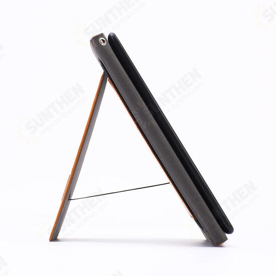 PU Leather Folding Stand Hand Strap Holder Wallet with Cards Slot Tablet Case for Samsung T380