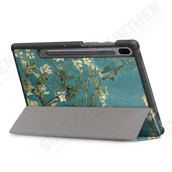 Printing Tri-Fold Tablet Case for Samsung Tab S6 10.5 - Apricot Blossom Printing Tri-Fold Tablet Case for Samsung Tab S6 10.5 - Apricot Blossom