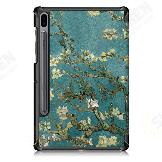 Printing Tri-Fold Tablet Case for Samsung Tab S6 10.5 - Apricot Blossom Printing Tri-Fold Tablet Case for Samsung Tab S6 10.5 - Apricot Blossom
