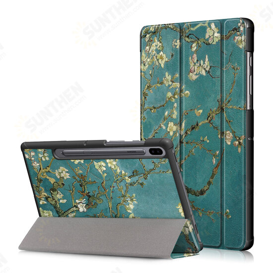 Printing Tri-Fold Tablet Case for Samsung Tab S6 10.5 - Apricot Blossom Printing Tri-Fold Tablet Case for Samsung Tab S6 10.5 - Apricot Blossom