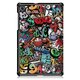 Tri-Fold Pringting Tablet Case Cover for Lenovo Tab M10 Plus Tablet - Doodle Version