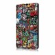 Tri-Fold Pringting Tablet Case Cover for New F ire HD 7 2019-Doodle