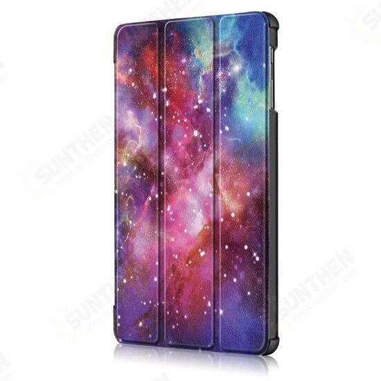 Tri-Fold Pringting Tablet Case Cover for Samsung Galaxy Tab A 10.1 2019 T510 Tablet - Galaxy