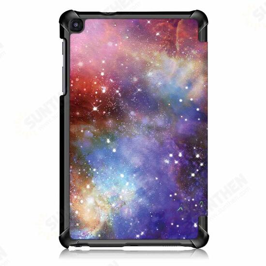 Tri-Fold Pringting Tablet Case Cover for Samsung Galaxy Tab A 8.0 2019 SM-P200 P205 Tablet - Milky Way Galaxy